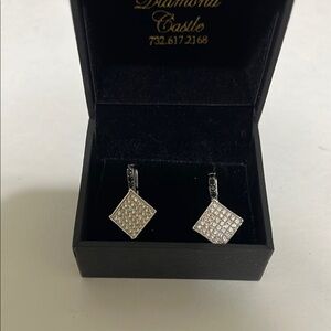 Elegant Sterling Silver and Diamond Accent Earrings